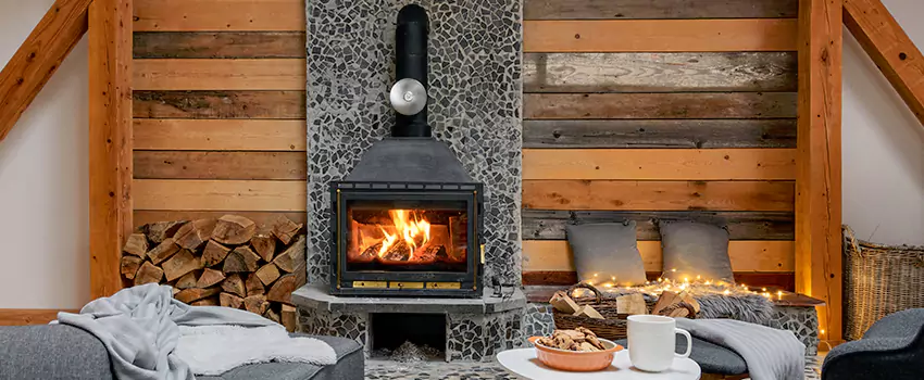 Thelin Hearth Products Direct Vent Gas Stove Fireplace Inspection in Mckinney, Texas